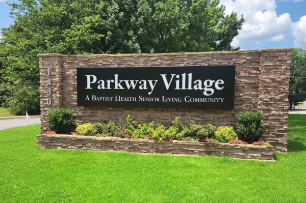Parkway Village entrance sign